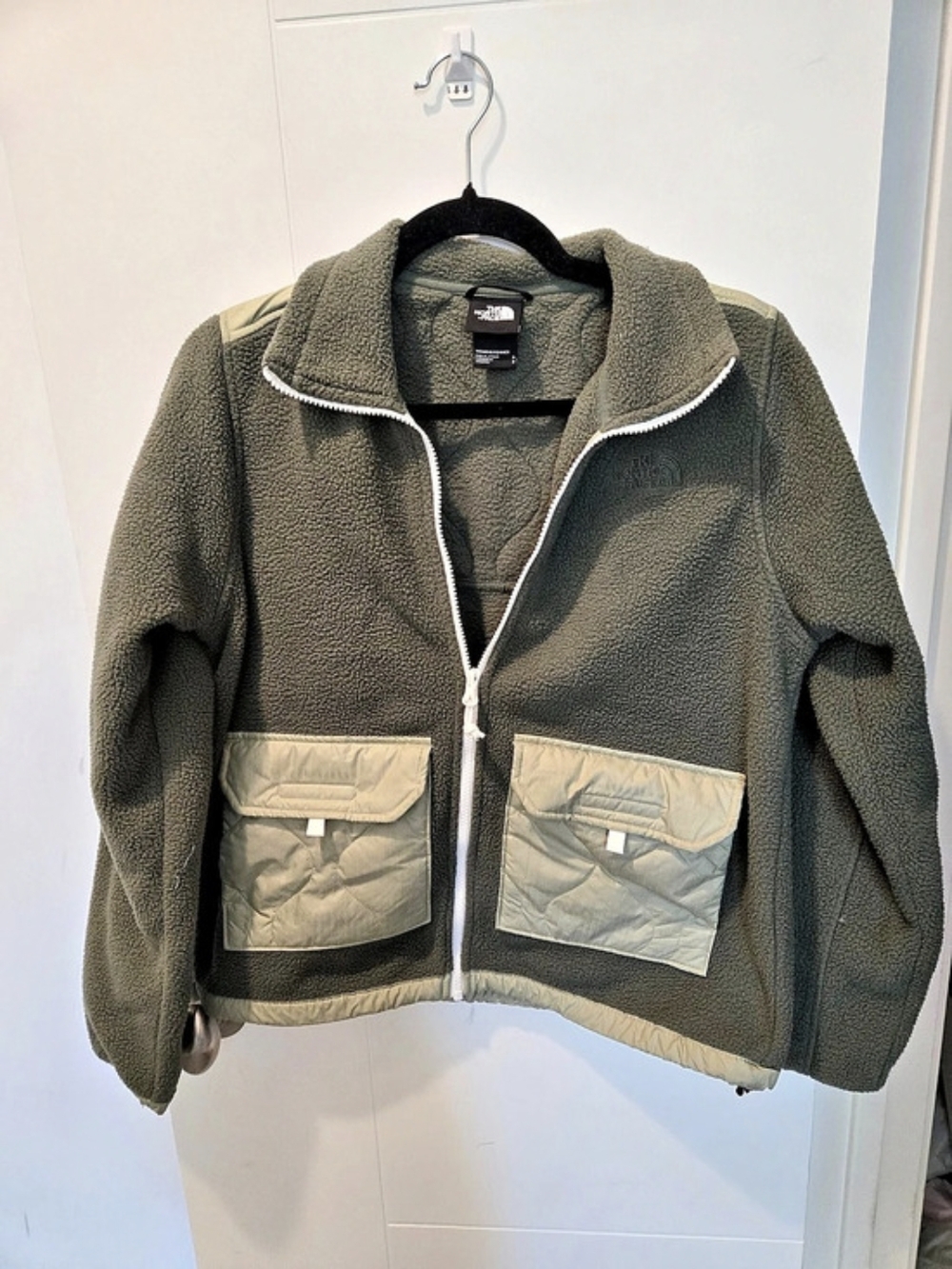 The North Face High Pile Nuptse Jacket Green Small